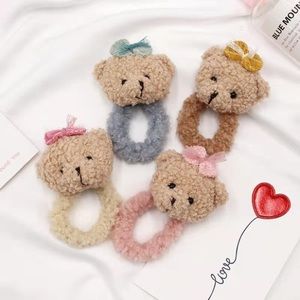 Plush Bear Head Hair Ties